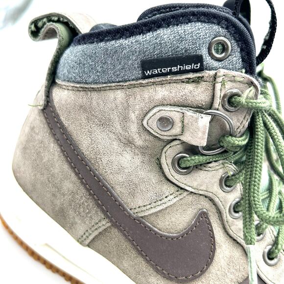 Nike Lunar Force 1 Duckboot Shoes Mens 8 Gray Green Sneakers 805899-200 - Picture 6 of 9